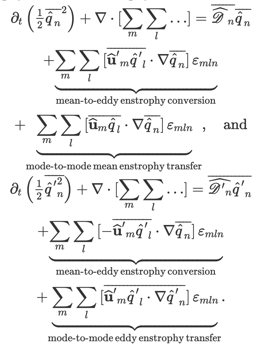 Eddy interactions